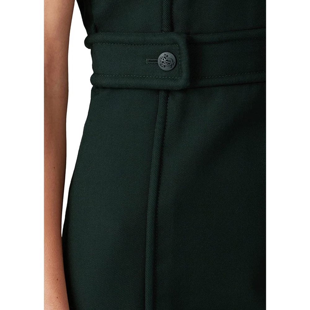 Tory Burch Green Twill Midi Jumper Dress - Picture 5 of 12